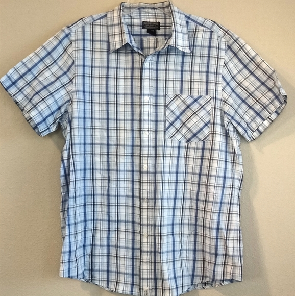 Polo Jeans Company size XL men's short sleeve button up in white and blue - Picture 1 of 4